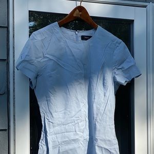 Theory modern seamed shift dress in blue